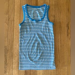 Gap bright blue striped maternity tank